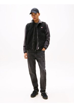 Chaleco Negro De Lona Con Cremallera Tommy Jeans
