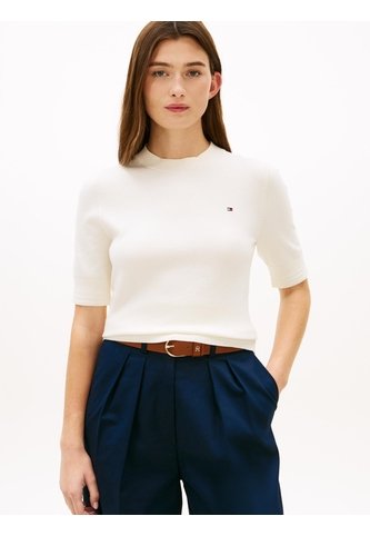 Saco Blanco De Punto Fino Con Manga Corta Tommy Hilfiger Tommy Hilfiger