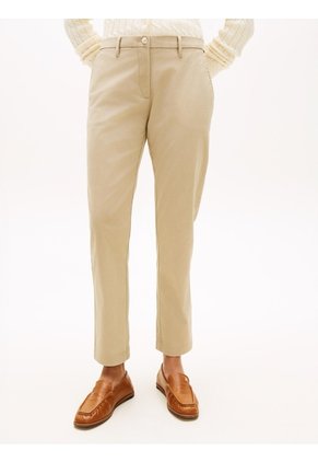 Pantalón Beige Chino De Corte Slim Tommy Hilfiger