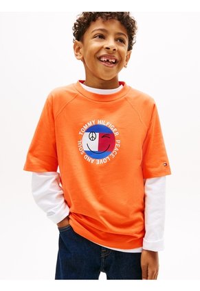 Camiseta Con Para Niño Logo Gráfico Tommy Hilfiger