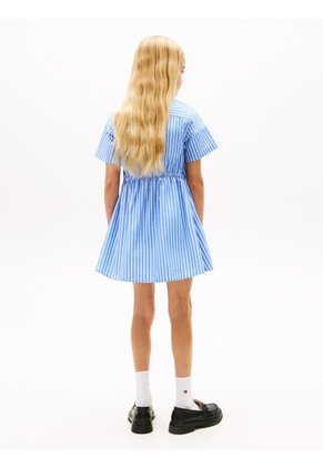 Vestido Azul Camisero De Rayas Tommy Hilfiger