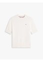 Saco Blanco De Punto Fino Con Manga Corta Tommy Hilfiger de Tommy Hilfiger