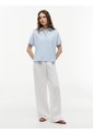 Polo Celeste De Corte Regular Con Logo Bordado Tommy Hilfiger de Tommy Hilfiger