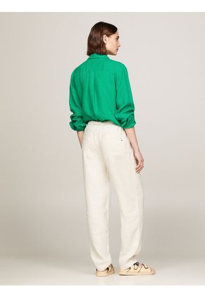 Pantalón Beige Casual Cónico Con Cordón Tommy Hilfiger