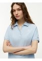 Polo Celeste De Corte Regular Con Logo Bordado Tommy Hilfiger de Tommy Hilfiger