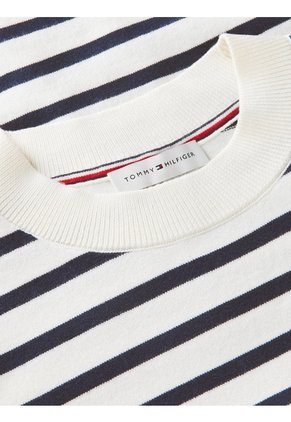 Saco Blanco De Punto Fino Con Manga Corta Tommy Hilfiger