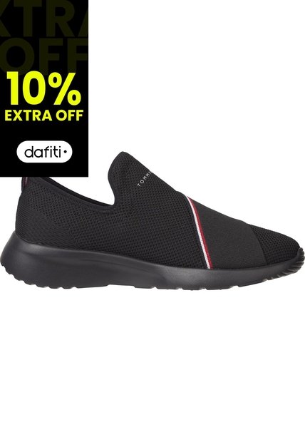 Tenis Negro Essential Sin Cordones Tommy Hilfiger