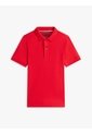 Polo Rojo De Punto Interlock De Corte Regular Tommy Hilfiger de Tommy Hilfiger