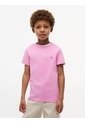 Camiseta Rosa Para Niño De Punto Con Logo Bordado Tommy Hilfiger de Tommy Hilfiger