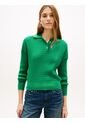 Saco Verde Tejido Amplio Tipo Polo De Punto Trenzado Tommy Hilfiger de Tommy Hilfiger