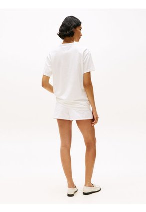 Camiseta Blanca Náutica Con Parche Hilfiger Tommy Hilfiger