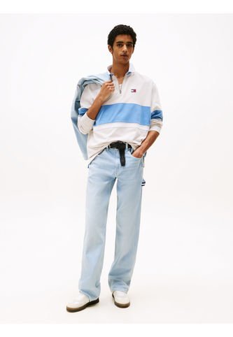 Saco Blanco De Corte Relaxed Con Diseño Colorblock Tommy Jeans Tommy Hilfiger