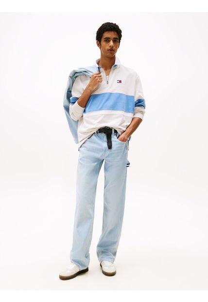 Saco Blanco De Corte Relaxed Con Diseño Colorblock Tommy Jeans