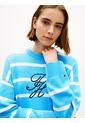Saco Celeste Tejido Amplio De Punto Con Logo Bordado Tommy Hilfiger de Tommy Hilfiger