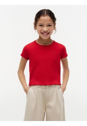 Camiseta Essential Para Niña Acanalada Con Volantes Tommy Hilfiger Tommy Hilfiger