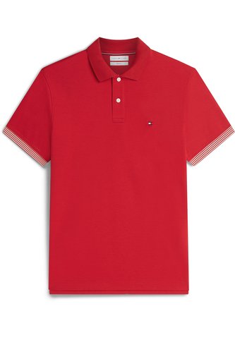 Polo Rojo De Corte Regular Con Tejido Jacquard Tommy Hilfiger Tommy Hilfiger