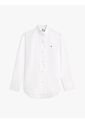 Camisa Blanca Poplin De Manga Larga Con Cuello De Volantes Tommy Hilfiger de Tommy Hilfiger