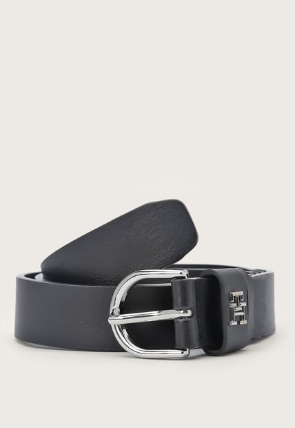 Cinturón Negro-Plateado Tommy Hilfiger