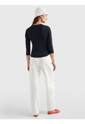 Camiseta 1985 De Manga Tres Cuartos Mujer Azul Tommy Hilfiger