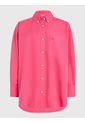 Camisa Oversize De Popelín Mujer Rosa Tommy Hilfiger de Tommy Hilfiger