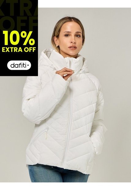 Chaqueta Blanca Ligera Acolchada Tommy Hilfiger