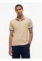 Polo Khaki En Algodón Fluido De Corte Slim Tommy Hilfiger de Tommy Hilfiger
