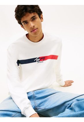 Buzo Blanco De Corte Regular Con Logo Tommy Jeans