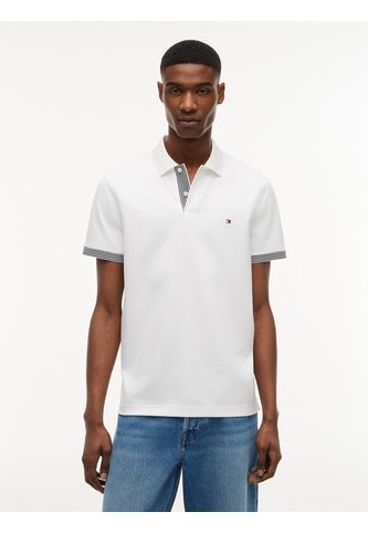 Polo Blanco De Corte Regular Con Tejido Jacquard Tommy Hilfiger Tommy Hilfiger