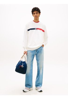Buzo Blanco De Corte Regular Con Logo Tommy Jeans