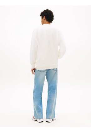 Buzo Blanco De Corte Regular Con Logo Tommy Jeans