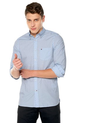 Camisa Azul Tommy Hilfiger