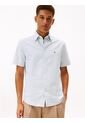 Camisa Beige Heritage Oxford Con Diseño De Rayas Tommy Hilfiger de Tommy Hilfiger
