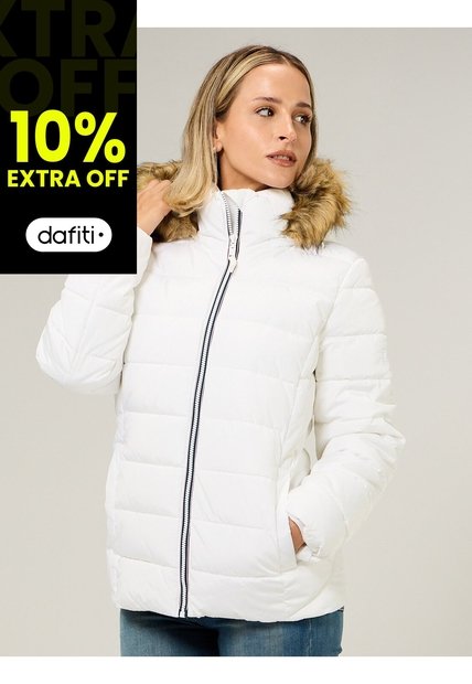 Chaqueta Blanca Acolchada Tommy Hilfiger