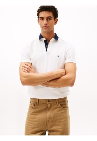 Polo Blanco De Corte Regular Con Logo Gráfico Tommy Hilfiger Tommy Hilfiger
