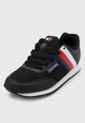 Tenis Lifestyle Blanco-Negro Tommy Hilfiger Kids Belcourt Jogger