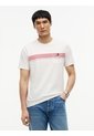 Camiseta Blanca Manga Corta Con Diseño De Rayas Tommy Hilfiger de Tommy Hilfiger