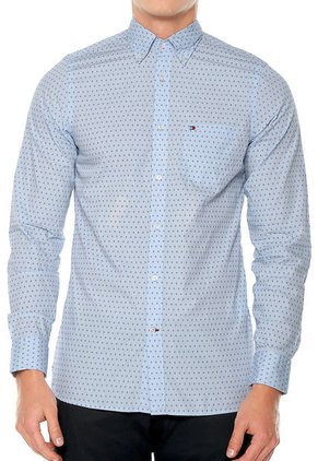 Camisa Azul Tommy Hilfiger