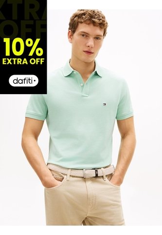 Polo Verde 1985 De Corte Regular Tommy Hilfiger Tommy Hilfiger