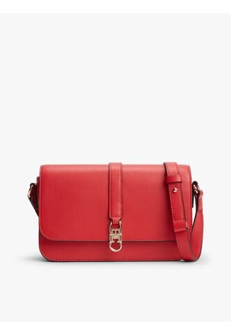 Bolso Rojo Cruzado Con Solapa Y Monograma TH Tommy Hilfiger Tommy Hilfiger