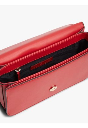 Bolso Rojo Cruzado Con Solapa Y Monograma TH Tommy Hilfiger
