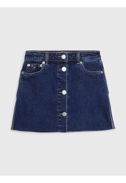 Minifalda De Niña Jeans Con Botones Tommy Hilfiger