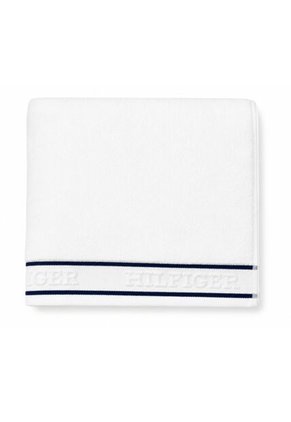 Toalla Blanca De Baño Con Rayas Tommy Hilfiger