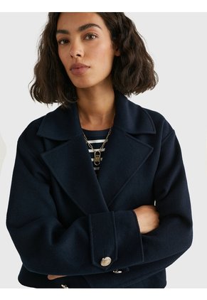 Chaqueta Azul De Botonadura Doble Para Mujer Tommy Hilfiger