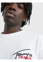 Camiseta Tommy Jeans Para Hombre Blanco Tommy Jeans de Tommy Hilfiger