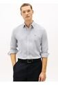 Camisa Azul De Corte Regular En Tejido Dobby Tommy Hilfiger de Tommy Hilfiger