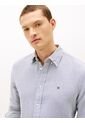 Camisa Azul De Corte Regular En Tejido Dobby Tommy Hilfiger de Tommy Hilfiger