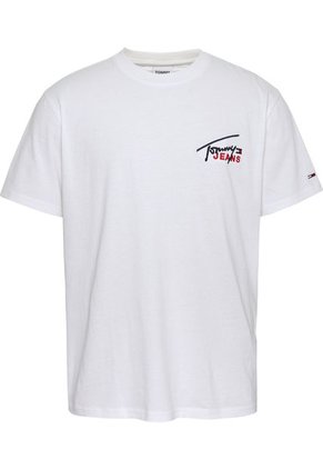Camiseta Tommy Jeans Para Hombre Blanco Tommy Jeans