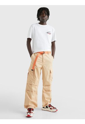 Camiseta Tommy Jeans Para Hombre Blanco Tommy Jeans