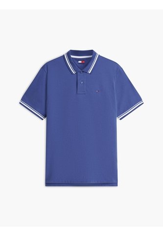 Polo Azul De Corte Regular Ribeteado Con Logo Tommy Jeans Tommy Hilfiger