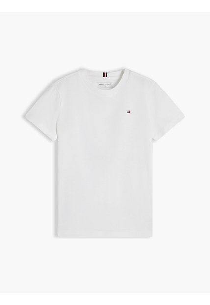 Camiseta Blanca Para Niño Manga Corta Con Logo Gráfico Tommy Hilfiger